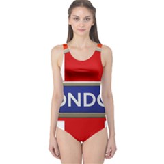 London England One Piece Swimsuit by Celenk