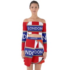 London England Off Shoulder Top With Skirt Set