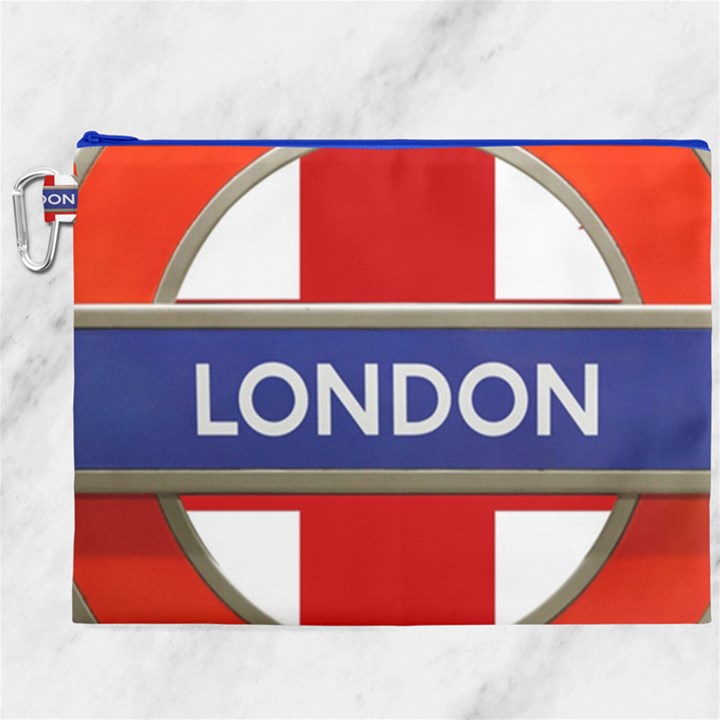 London England Canvas Cosmetic Bag (XXXL)