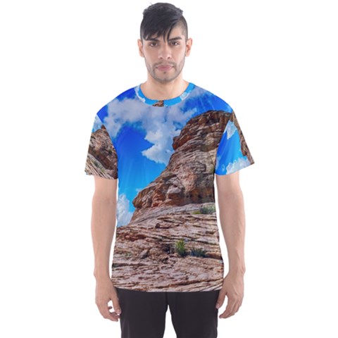 Mountain Canyon Landscape Nature Men s Sports Mesh Tee by Celenk