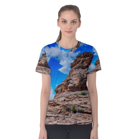 Mountain Canyon Landscape Nature Women s Cotton Tee by Celenk