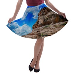 Mountain Canyon Landscape Nature A-line Skater Skirt by Celenk