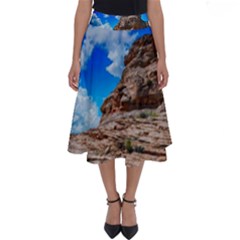 Mountain Canyon Landscape Nature Perfect Length Midi Skirt by Celenk