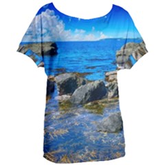 Shoreline Sea Coast Beach Ocean Women s Oversized Tee by Celenk