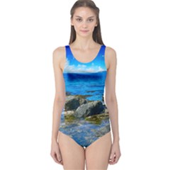 Shoreline Sea Coast Beach Ocean One Piece Swimsuit by Celenk