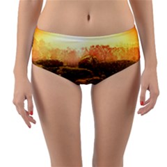 Rocks Outcrop Landscape Formation Reversible Mid-waist Bikini Bottoms by Celenk