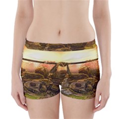 Rocks Outcrop Landscape Formation Boyleg Bikini Wrap Bottoms by Celenk