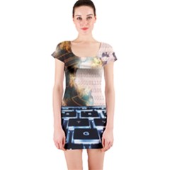 Ransomware Cyber Crime Security Short Sleeve Bodycon Dress by Celenk