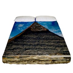 Pyramid Egypt Ancient Giza Fitted Sheet (california King Size) by Celenk