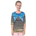 Pyramid Egypt Ancient Giza Kids  Quarter Sleeve Raglan Tee View1