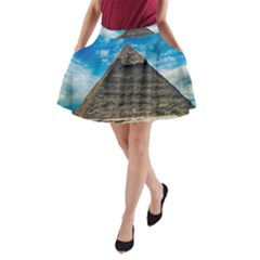 Pyramid Egypt Ancient Giza A-line Pocket Skirt by Celenk