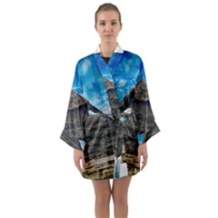 Pyramid Egypt Ancient Giza Long Sleeve Kimono Robe by Celenk