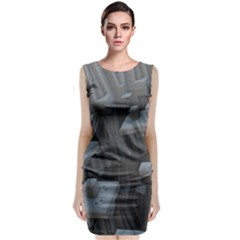 Backdrop Pattern Surface Texture Classic Sleeveless Midi Dress