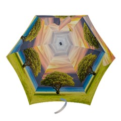 Tree Sea Grass Nature Ocean Mini Folding Umbrellas by Celenk