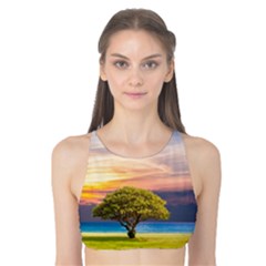 Tree Sea Grass Nature Ocean Tank Bikini Top by Celenk