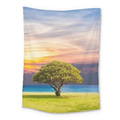 Tree Sea Grass Nature Ocean Medium Tapestry by Celenk