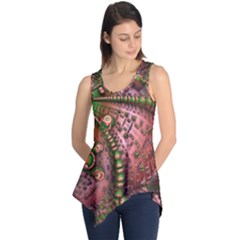 Fractal Symmetry Math Visualization Sleeveless Tunic by Celenk