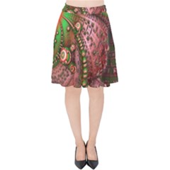 Fractal Symmetry Math Visualization Velvet High Waist Skirt by Celenk