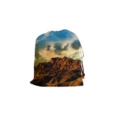 Mountain Sky Landscape Nature Drawstring Pouches (small)  by Celenk