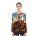 Mountain Sky Landscape Nature Women s Long Sleeve Tee View1