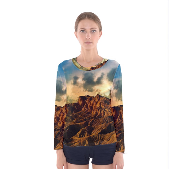 Mountain Sky Landscape Nature Women s Long Sleeve Tee