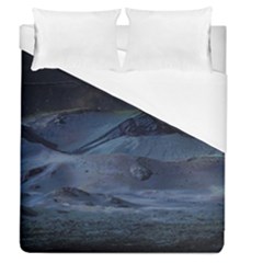 Landscape Night Lunar Sky Scene Duvet Cover (queen Size) by Celenk