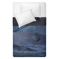 Landscape Night Lunar Sky Scene Duvet Cover Double Side (single Size) by Celenk