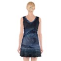 Landscape Night Lunar Sky Scene V-Neck Sleeveless Skater Dress View2