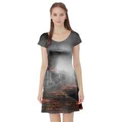 Armageddon Destruction Apocalypse Short Sleeve Skater Dress by Celenk