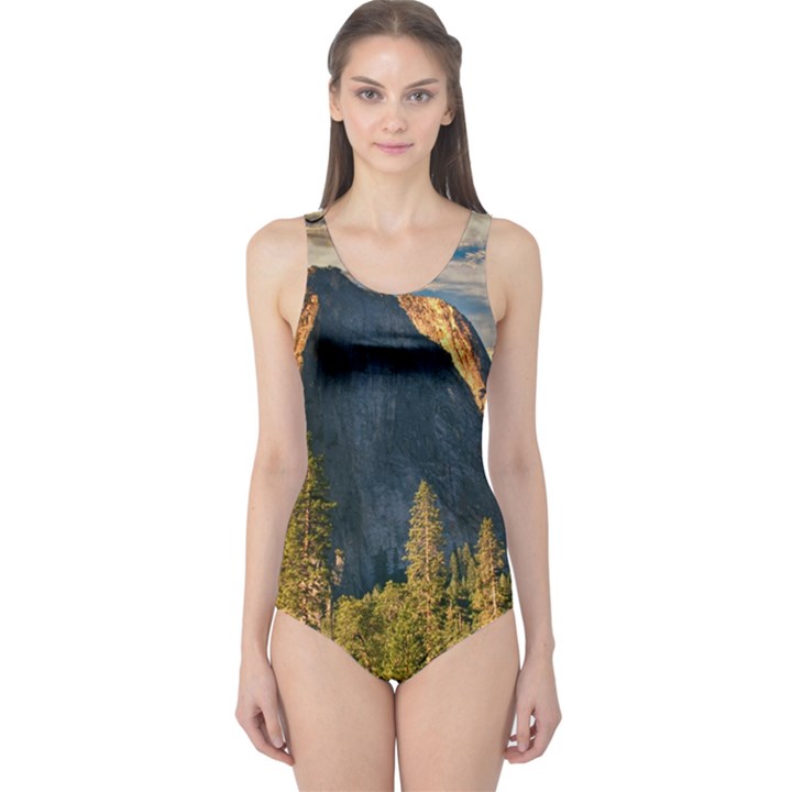 Mountains Landscape Rock Forest One Piece Swimsuit