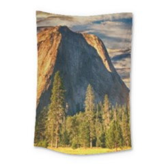 Mountains Landscape Rock Forest Small Tapestry by Celenk