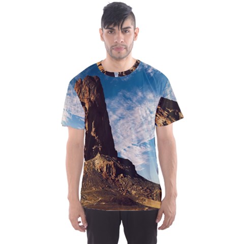 Mountain Desert Landscape Nature Men s Sports Mesh Tee by Celenk