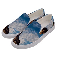 Mountain Desert Landscape Nature Men s Canvas Slip Ons by Celenk