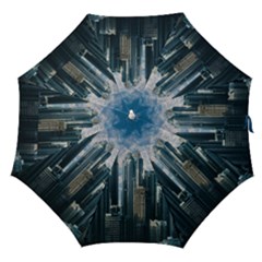 Skyscraper Cityline Urban Skyline Straight Umbrellas by Celenk