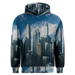 Skyscraper Cityline Urban Skyline Men s Overhead Hoodie by Celenk