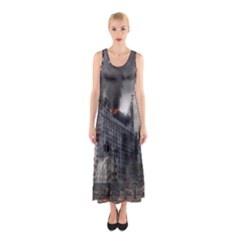 Apocalypse War Armageddon Sleeveless Maxi Dress by Celenk