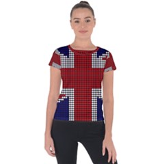 Union Jack Flag British Flag Short Sleeve Sports Top  by Celenk