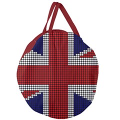 Union Jack Flag British Flag Giant Round Zipper Tote by Celenk