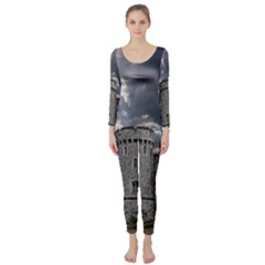 Castle Building Architecture Long Sleeve Catsuit by Celenk