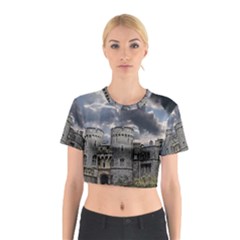 Castle Building Architecture Cotton Crop Top by Celenk