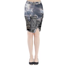 Castle Building Architecture Midi Wrap Pencil Skirt by Celenk