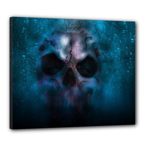 Skull Horror Halloween Death Dead Canvas 24  X 20  by Celenk