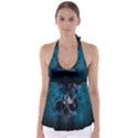 Skull Horror Halloween Death Dead Babydoll Tankini Top View1