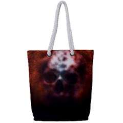 Skull Horror Halloween Death Dead Full Print Rope Handle Tote (small) by Celenk