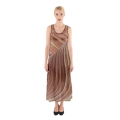 Swirling Patterns Of The Wave Sleeveless Maxi Dress by Celenk