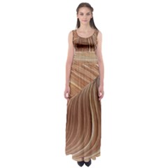 Swirling Patterns Of The Wave Empire Waist Maxi Dress by Celenk