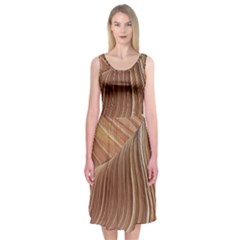 Swirling Patterns Of The Wave Midi Sleeveless Dress by Celenk