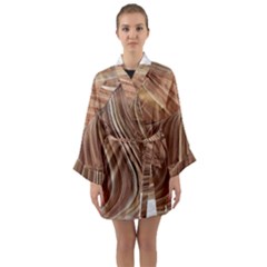 Swirling Patterns Of The Wave Long Sleeve Kimono Robe by Celenk