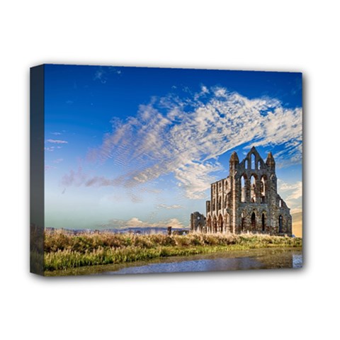 Ruin Church Ancient Architecture Deluxe Canvas 16  X 12   by Celenk