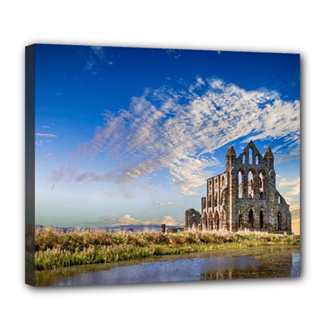 Ruin Church Ancient Architecture Deluxe Canvas 24  X 20   by Celenk